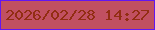 文字の大きさ：2、枠の色：6316f1、背景の色：c15061、文字の色：922d12 無料ブログパーツのブログ時計