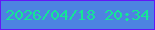 文字の大きさ：5、枠の色：6317f5、背景の色：4d83e1、文字の色：14e696 無料ブログパーツのブログ時計
