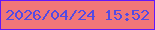 文字の大きさ：1、枠の色：6317fa、背景の色：f17679、文字の色：544ae3 無料ブログパーツのブログ時計