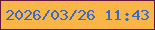 文字の大きさ：3、枠の色：63183b、背景の色：fab547、文字の色：3b69ca 無料ブログパーツのブログ時計