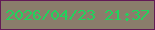 文字の大きさ：5、枠の色：631a56、背景の色：8a7d6b、文字の色：21d35c 無料ブログパーツのブログ時計