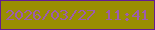 文字の大きさ：3、枠の色：631c93、背景の色：998e01、文字の色：9d5cac 無料ブログパーツのブログ時計
