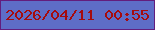 文字の大きさ：4、枠の色：631d7d、背景の色：5e6dc7、文字の色：a60b0e 無料ブログパーツのブログ時計