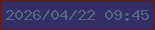 文字の大きさ：3、枠の色：631e11、背景の色：332f66、文字の色：536784 無料ブログパーツのブログ時計
