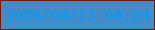 文字の大きさ：2、枠の色：632211、背景の色：458bc5、文字の色：029af6 無料ブログパーツのブログ時計