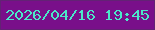 文字の大きさ：4、枠の色：632275、背景の色：790f8a、文字の色：4be8c9 無料ブログパーツのブログ時計