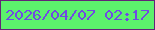 文字の大きさ：2、枠の色：632377、背景の色：5cf16c、文字の色：704ae3 無料ブログパーツのブログ時計