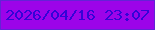 文字の大きさ：1、枠の色：6323d6、背景の色：9c04e9、文字の色：3503d7 無料ブログパーツのブログ時計