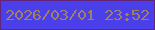 文字の大きさ：3、枠の色：63247d、背景の色：4a3fe9、文字の色：a37f64 無料ブログパーツのブログ時計