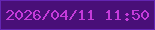 文字の大きさ：5、枠の色：6325b2、背景の色：490f78、文字の色：c43bda 無料ブログパーツのブログ時計