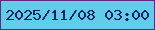 文字の大きさ：2、枠の色：63287a、背景の色：60cdeb、文字の色：04235f 無料ブログパーツのブログ時計