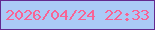 文字の大きさ：3、枠の色：63298f、背景の色：abcaf6、文字の色：f86394 無料ブログパーツのブログ時計