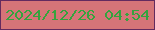 文字の大きさ：5、枠の色：632a5f、背景の色：d57478、文字の色：35a33e 無料ブログパーツのブログ時計
