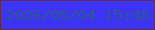 文字の大きさ：1、枠の色：632c4c、背景の色：3e33f9、文字の色：2a598b 無料ブログパーツのブログ時計