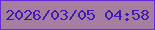 文字の大きさ：2、枠の色：632cce、背景の色：a67ea2、文字の色：441bb1 無料ブログパーツのブログ時計