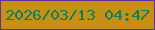 文字の大きさ：4、枠の色：632f99、背景の色：c79014、文字の色：0c805b 無料ブログパーツのブログ時計