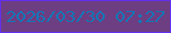 文字の大きさ：2、枠の色：632ff0、背景の色：6d3e82、文字の色：1376b6 無料ブログパーツのブログ時計