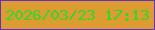 文字の大きさ：3、枠の色：6330c0、背景の色：dc9c32、文字の色：31d829 無料ブログパーツのブログ時計