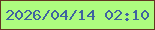 文字の大きさ：5、枠の色：633522、背景の色：adfb7f、文字の色：3f63a0 無料ブログパーツのブログ時計