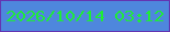 文字の大きさ：5、枠の色：6335b2、背景の色：4e87dd、文字の色：1feb39 無料ブログパーツのブログ時計