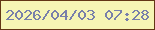 文字の大きさ：4、枠の色：633615、背景の色：f6f5b4、文字の色：787faa 無料ブログパーツのブログ時計