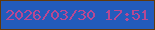 文字の大きさ：1、枠の色：63390a、背景の色：235bbc、文字の色：b84892 無料ブログパーツのブログ時計