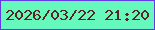 文字の大きさ：2、枠の色：633ae5、背景の色：66f9be、文字の色：5a251e 無料ブログパーツのブログ時計