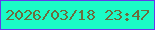 文字の大きさ：3、枠の色：633aeb、背景の色：1bfbc6、文字の色：6c6c3d 無料ブログパーツのブログ時計