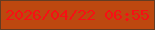 文字の大きさ：4、枠の色：633c22、背景の色：bd480f、文字の色：f61014 無料ブログパーツのブログ時計