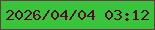 文字の大きさ：2、枠の色：633c4a、背景の色：39c53b、文字の色：5c072c 無料ブログパーツのブログ時計