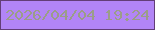 文字の大きさ：5、枠の色：633e77、背景の色：b285f6、文字の色：9b9d88 無料ブログパーツのブログ時計