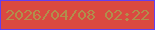 文字の大きさ：3、枠の色：633ff0、背景の色：da4940、文字の色：b18e4c 無料ブログパーツのブログ時計