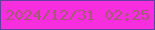 文字の大きさ：2、枠の色：63409f、背景の色：f62ede、文字の色：a35a75 無料ブログパーツのブログ時計