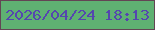 文字の大きさ：5、枠の色：634554、背景の色：5fb172、文字の色：5546af 無料ブログパーツのブログ時計