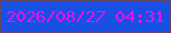 文字の大きさ：1、枠の色：634668、背景の色：194fe2、文字の色：ef0fea 無料ブログパーツのブログ時計