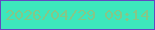 文字の大きさ：2、枠の色：6348c1、背景の色：3de7bc、文字の色：85c788 無料ブログパーツのブログ時計