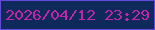 文字の大きさ：4、枠の色：6349de、背景の色：0e2a5a、文字の色：c424ab 無料ブログパーツのブログ時計
