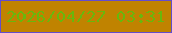 文字の大きさ：1、枠の色：634dcd、背景の色：c08300、文字の色：68b80c 無料ブログパーツのブログ時計