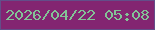 文字の大きさ：1、枠の色：634e89、背景の色：832571、文字の色：83c396 無料ブログパーツのブログ時計