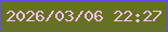 文字の大きさ：2、枠の色：634ef5、背景の色：65721f、文字の色：f6bfff 無料ブログパーツのブログ時計