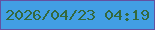 文字の大きさ：2、枠の色：6351a1、背景の色：429fe4、文字の色：34693d 無料ブログパーツのブログ時計
