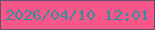 文字の大きさ：4、枠の色：63526e、背景の色：f75689、文字の色：368e9d 無料ブログパーツのブログ時計