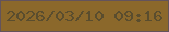 文字の大きさ：1、枠の色：63535c、背景の色：8b682b、文字の色：5a4d2e 無料ブログパーツのブログ時計