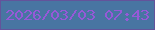 文字の大きさ：3、枠の色：63539b、背景の色：4875a2、文字の色：9659d8 無料ブログパーツのブログ時計