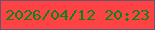 文字の大きさ：2、枠の色：635673、背景の色：ff4344、文字の色：07851b 無料ブログパーツのブログ時計
