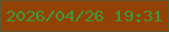 文字の大きさ：2、枠の色：63582c、背景の色：924207、文字の色：3d9938 無料ブログパーツのブログ時計