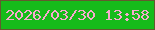 文字の大きさ：5、枠の色：635a2e、背景の色：16bb1a、文字の色：f7aacf 無料ブログパーツのブログ時計