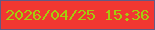 文字の大きさ：1、枠の色：635a84、背景の色：f13731、文字の色：a5cc0d 無料ブログパーツのブログ時計