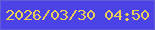 文字の大きさ：5、枠の色：635cd7、背景の色：4c43e7、文字の色：ebcd57 無料ブログパーツのブログ時計