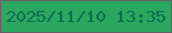 文字の大きさ：3、枠の色：636063、背景の色：2ba75f、文字の色：0b6d4c 無料ブログパーツのブログ時計